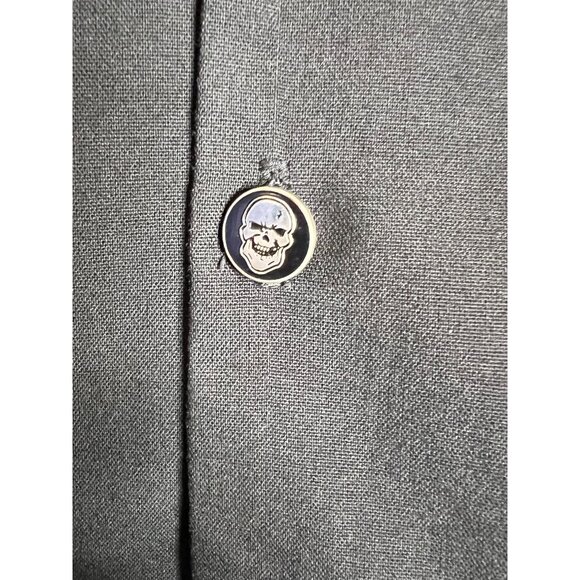 Johnny Suede “NYC Custom Cycle” Embroidered Skull Button USA Flaw - Picture 7 of 11